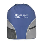 Backpack with a Drawstring - Royal Blue - Silk Screen