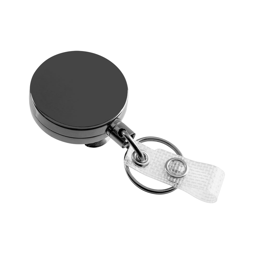 Badge Holder That Retracts, in Steel - Angle