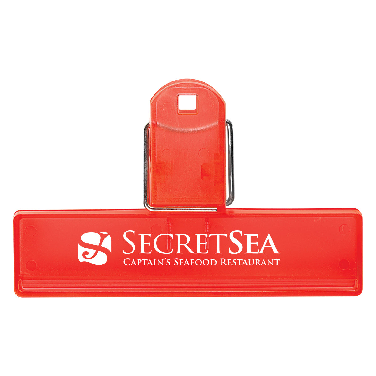 Bag Clip, 4 Inch - Red - Pad Print