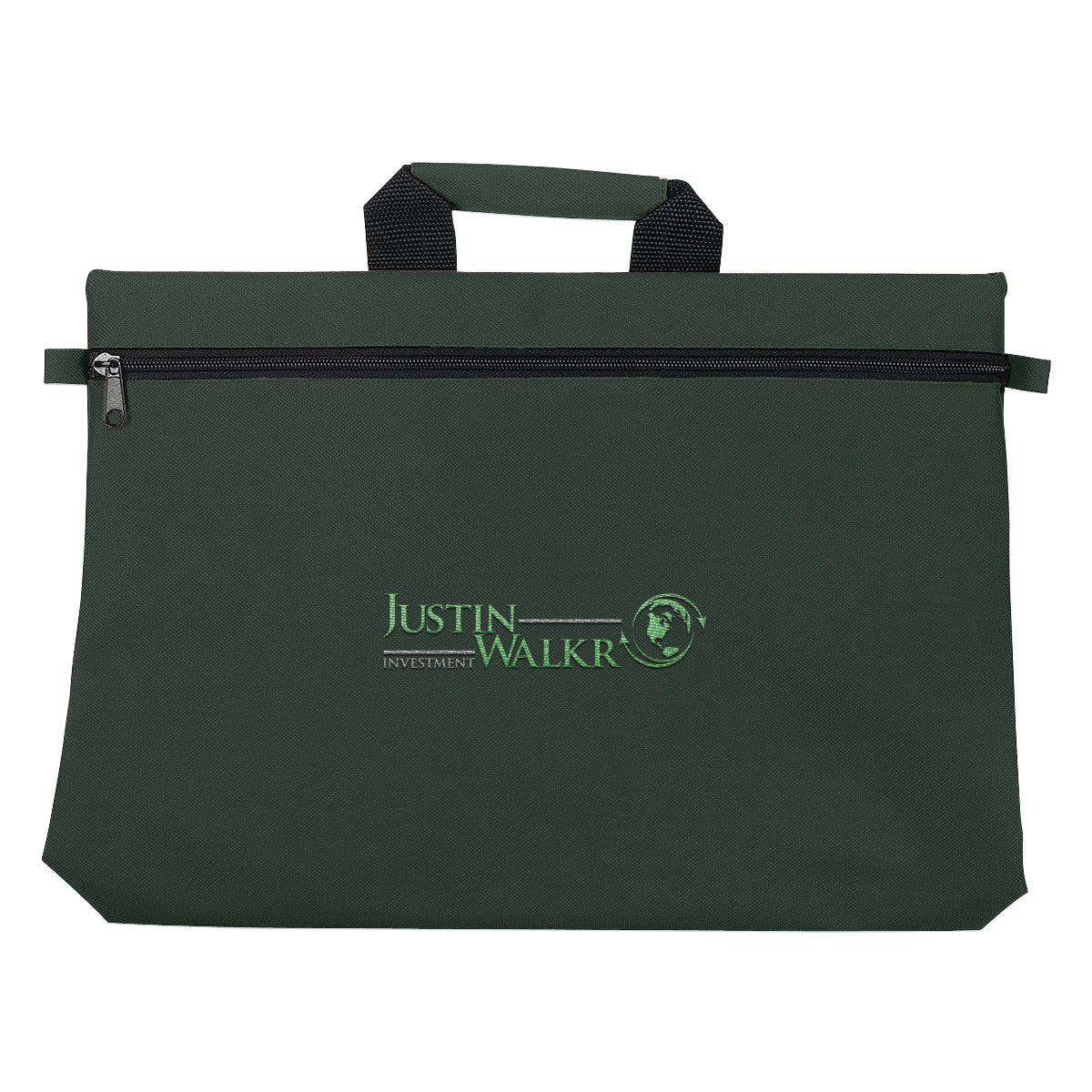 Bag for Documents Embroidery - Forest Green - Embroidery
