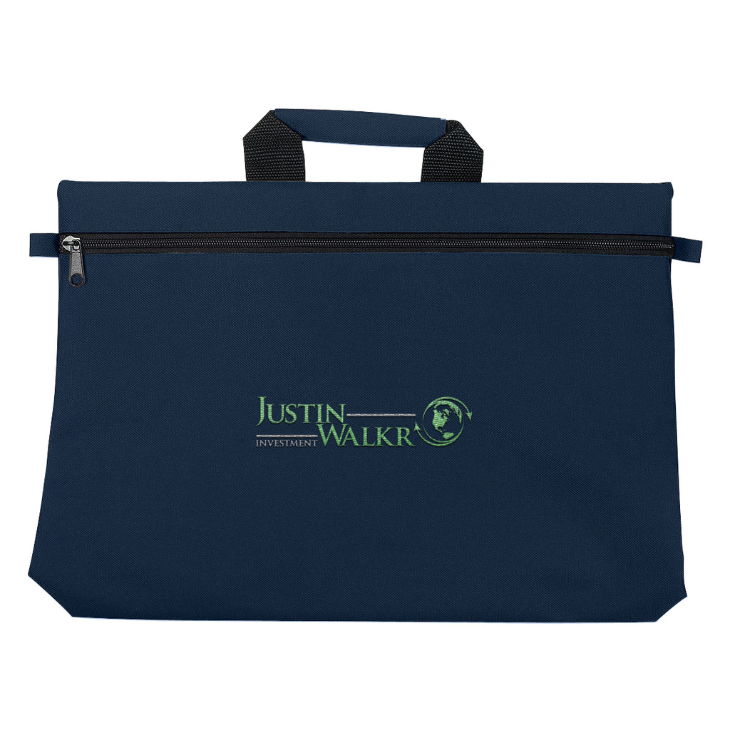 Bag for Documents Embroidery - Navy - Embroidery