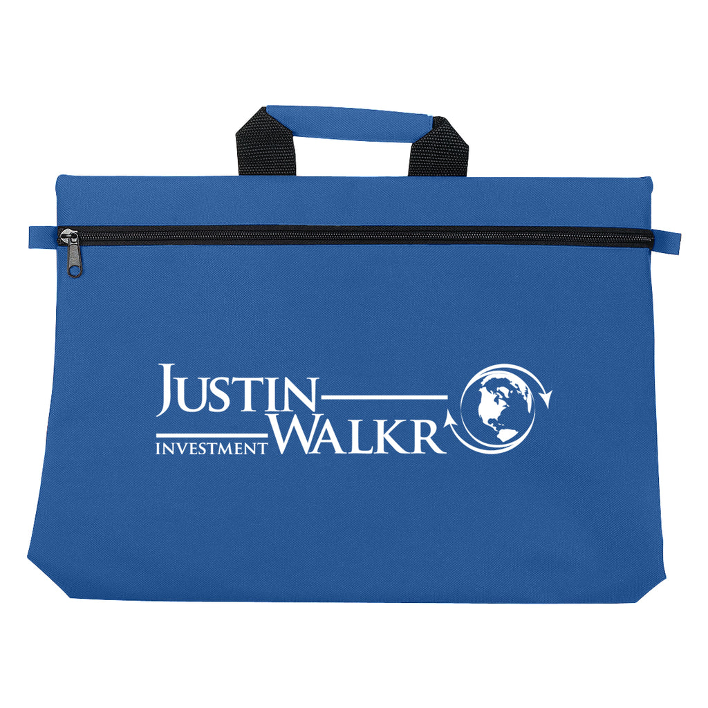 Bag for Documents Embroidery - Royal Blue - Silk Screen