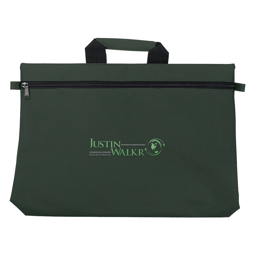 Bag for Documents - Forest Green - Embroidery