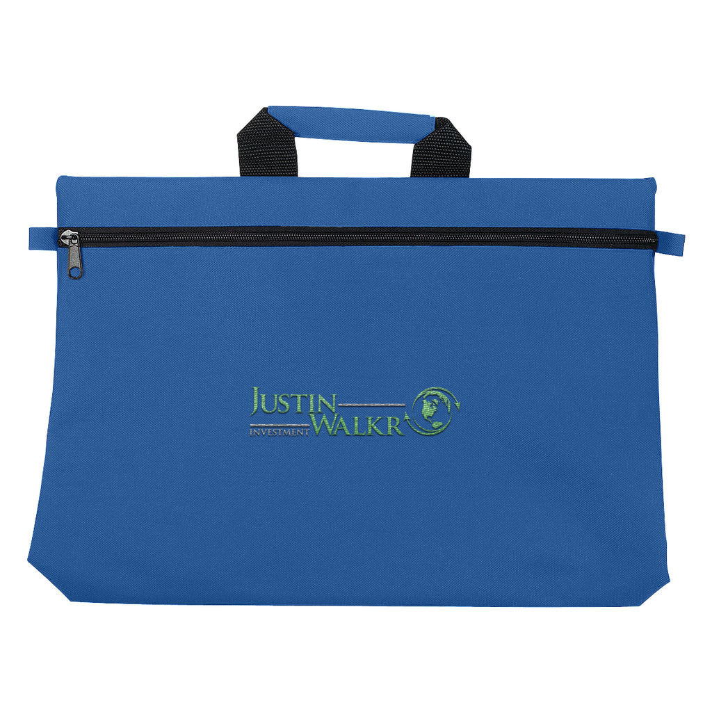 Bag for Documents - Royal Blue - Embroidery