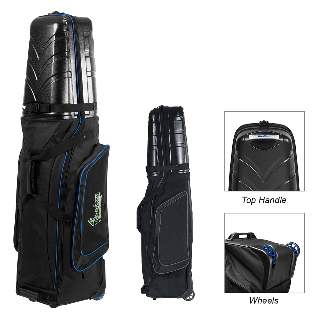 BagBoy T-10 Golf Bag Travel Cover - Black With Royal