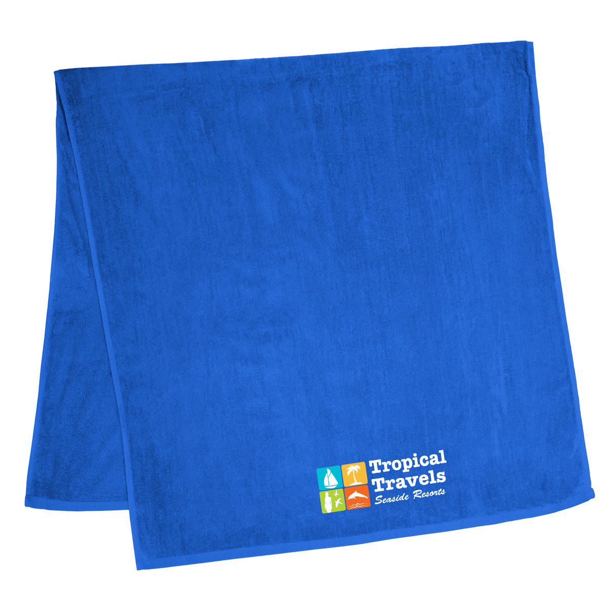 Baja Beach Towel in Heavyweight Cotton - Royal Blue - Colorbrite