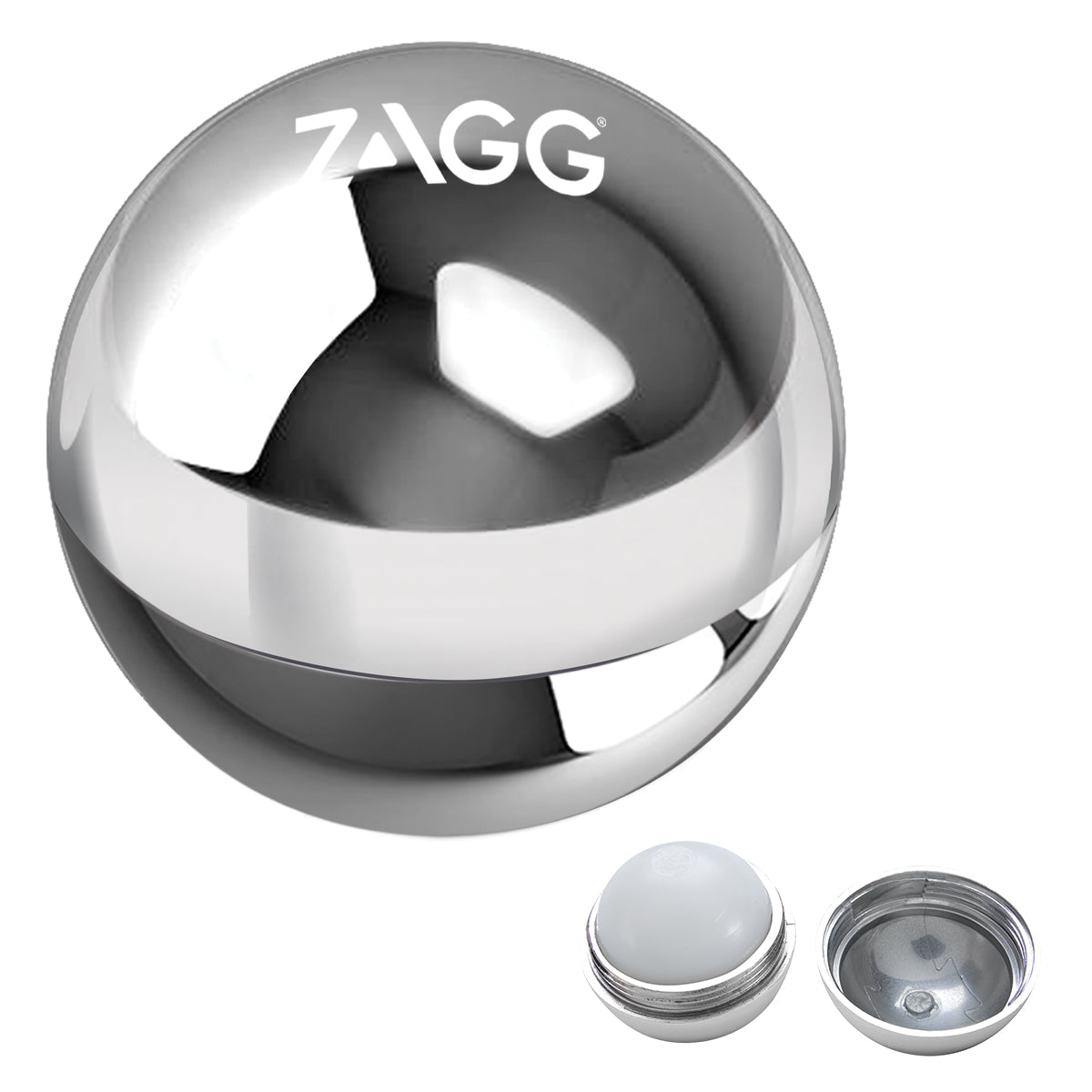 Ball of Lip Moisturizer, Metallic - Silver - Silk Screen