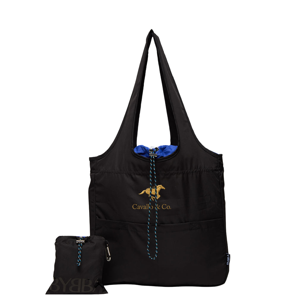 Balos Tote Bag by BYBBA - Black with Cobalt - Colorbrite