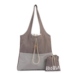 Balos Tote Bag by BYBBA - Gray - Embroidery