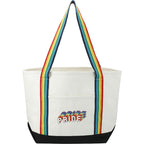 Baltic Heavyweight Canvas Tote, 18 oz Embroidery - Rainbow - Front