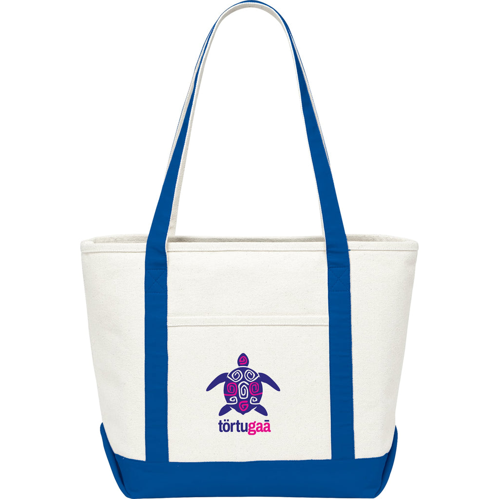 Baltic Heavyweight Canvas Tote, 18 oz Embroidery - Royal - Front