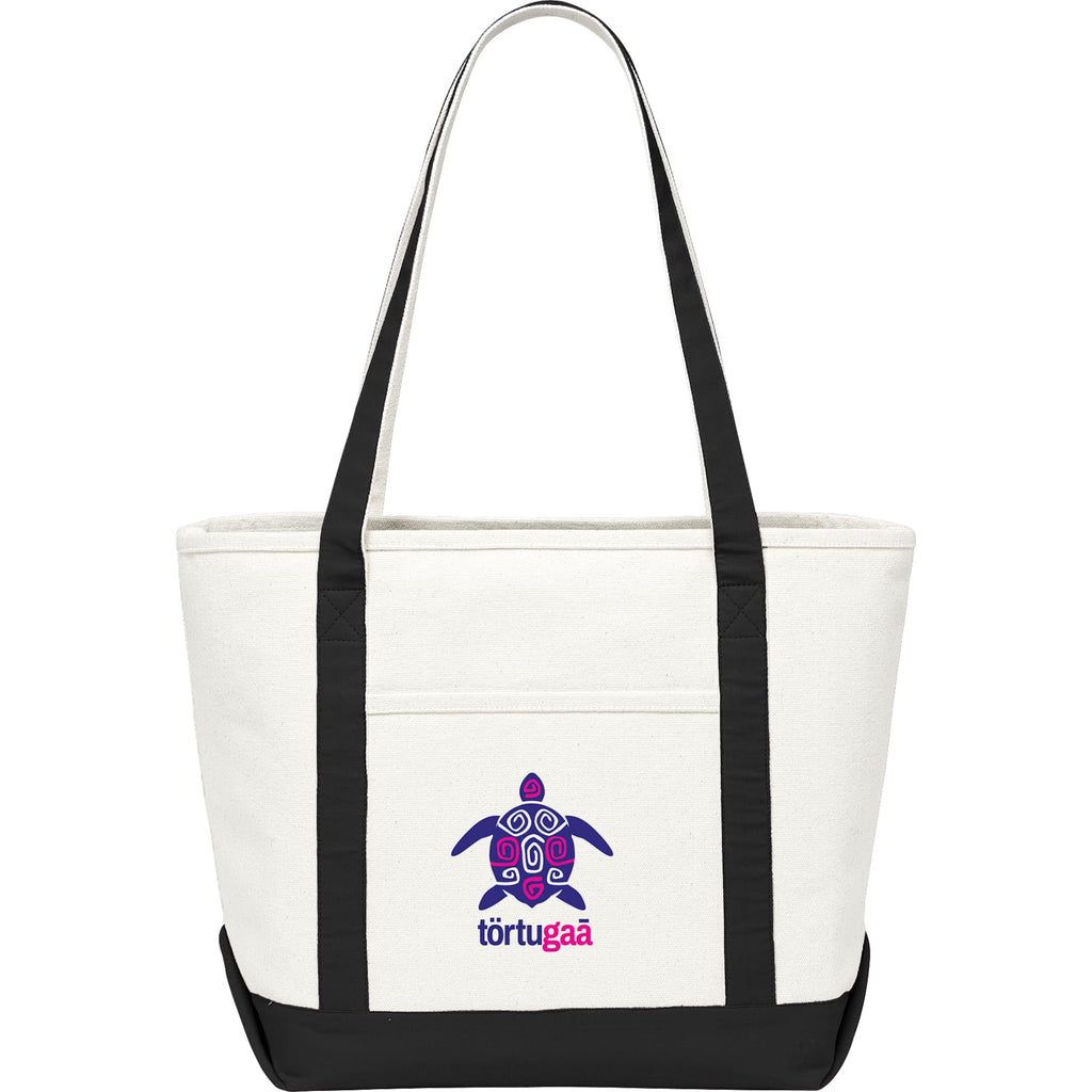 Baltic Heavyweight Canvas Tote, 18 oz Transfer - Black - Front