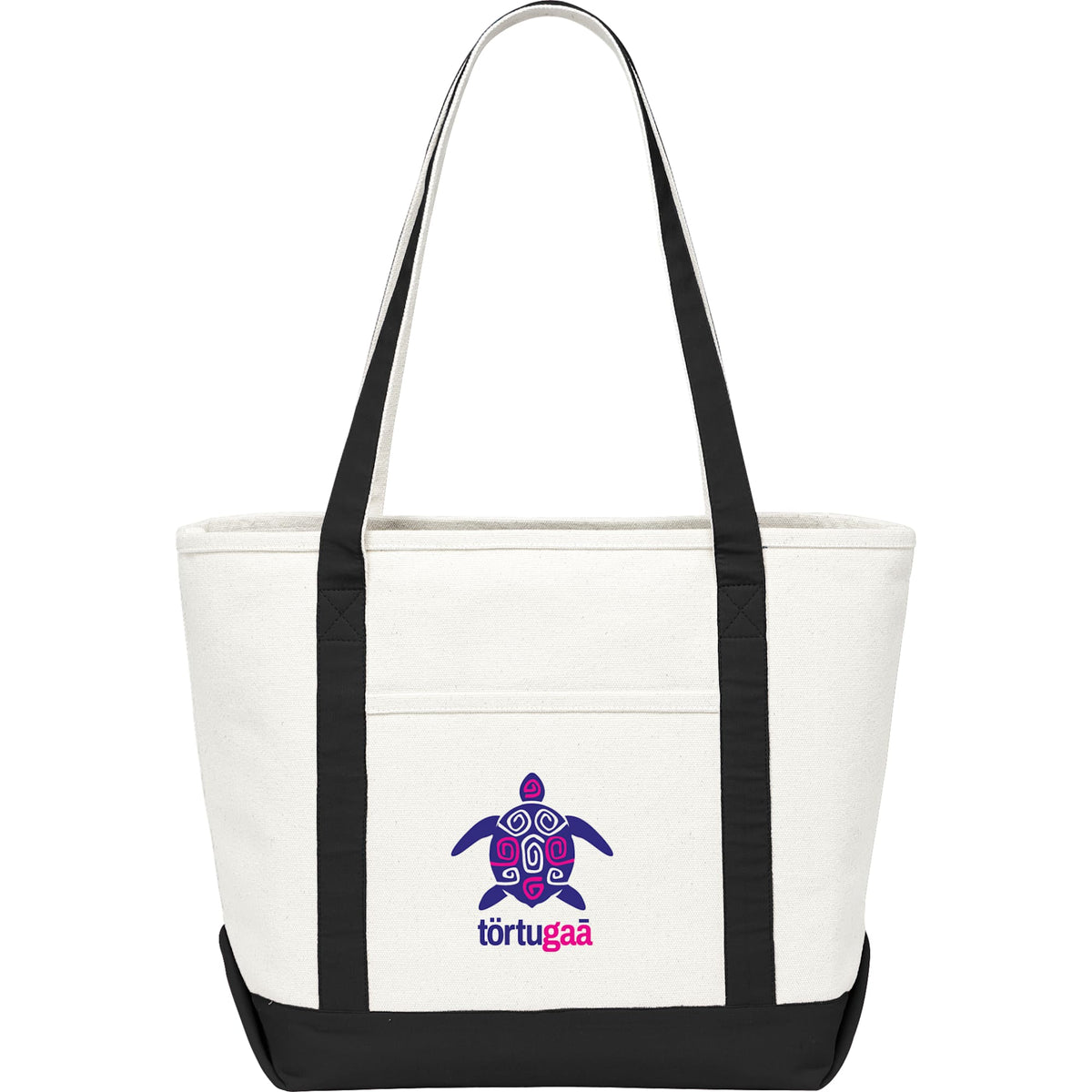Baltic Heavyweight Canvas Tote, 18 oz Transfer - Black - Front