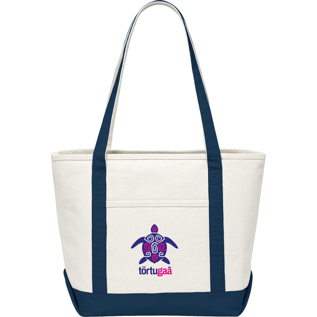 Baltic Heavyweight Canvas Tote, 18 oz Transfer - Blue - Front