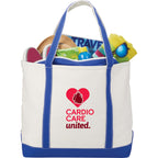 Baltic Tall Zippered Canvas Tote, 24 oz - Royal - Front 2