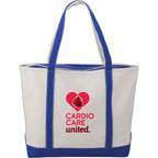 Baltic Tall Zippered Canvas Tote, 24 oz - Royal - Front