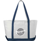 Baltic Zippered Canvas Tote, 18 oz Transfer - Blue - Front