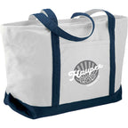 Baltic Zippered Canvas Tote, 18 oz Transfer - Blue - Photo