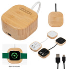 Bamboo Charger for Wireless Earbuds and Watches - Bamboo Wireless Earbuds & Watch Charger