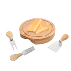 Bamboo Cheese Server Kit, Three Piece - Woodtone - Cheese