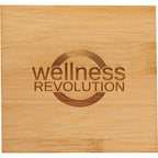 Bamboo Coasters with Caddy, Set of 4 Laser Engraving - Natural - Photo 3