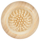 Bamboo Compact Mirror with Pop-Out Hairbrush Full Color - Natural - Back