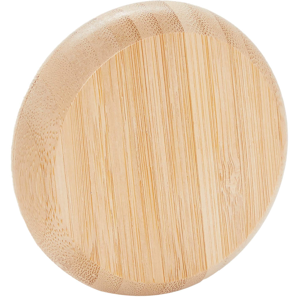 Bamboo Compact Mirror with Pop-Out Hairbrush Full Color - Natural - Right Side 3