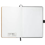Bamboo Cover Journal with Recycled Leather Accent, 5.5 x 8.5 Inches - Natural - Front 3