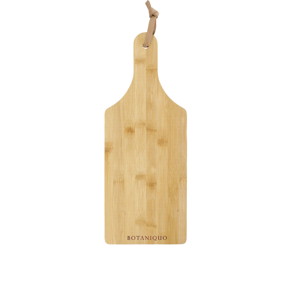 Bamboo Cutting Board with Handle, 14.5 x 5.7 Inches Laser Engraving - Natural - Front 2
