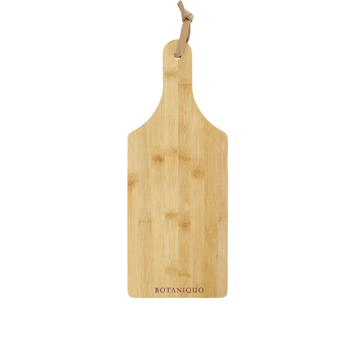 Bamboo Cutting Board with Handle, 14.5 x 5.7 Inches Laser Engraving - Natural - Front 2