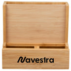 Bamboo Desk Organizer with Photo Frame - Natural - Front
