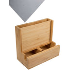 Bamboo Desk Organizer with Photo Frame - Natural - Right Angle 5