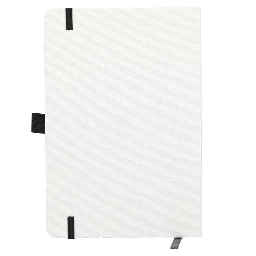 Bamboo Fiber Fabric Notebook, 5.5 x 8.5 Inches Full Color - Black - Back