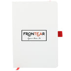Bamboo Fiber Fabric Notebook, 5.5 x 8.5 Inches Full Color - Red - Front