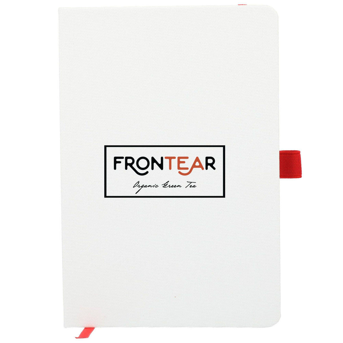 Bamboo Fiber Fabric Notebook, 5.5 x 8.5 Inches Full Color - Red - Front