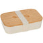 Bamboo Fiber Lunch Box with Built-In Cutting Board Laser Engraving - Beige - Front