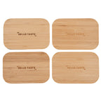 Bamboo Fiber Lunch Box with Built-In Cutting Board Laser Engraving - Black - Top