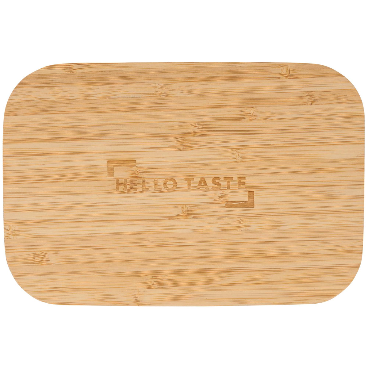 Bamboo Fiber Lunch Box with Built-In Cutting Board Laser Engraving - Gray - Front 2