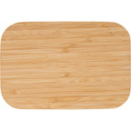 Bamboo Fiber Lunch Box with Built-In Cutting Board Laser Engraving - Gray - Lunchbox Front Lid