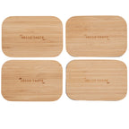 Bamboo Fiber Lunch Box with Built-In Cutting Board Laser Engraving - Gray - Top