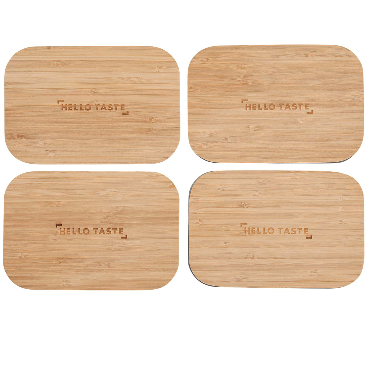 Bamboo Fiber Lunch Box with Built-In Cutting Board Laser Engraving - Gray - Top