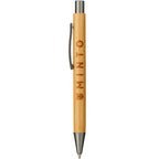 Bamboo Gel Ballpoint Pen with Quick-Dry Ink - Natural - Front 2