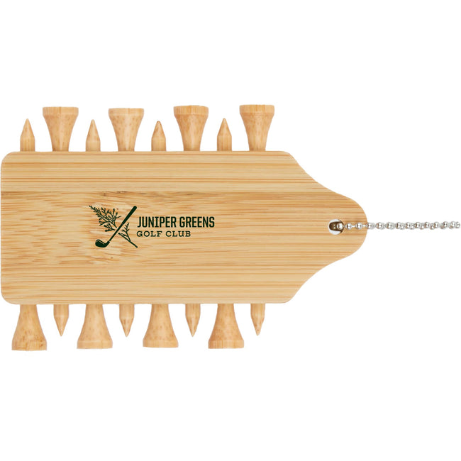 Bamboo Golf Buddy Tee Holder with 8 Tees