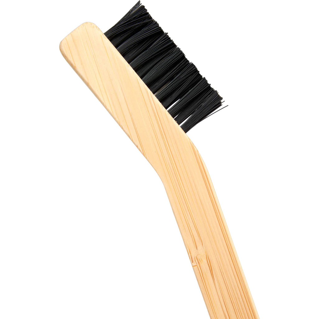 Bamboo Golf Club Brush with Clip Laser Engraving - Natural - Front Detail 5