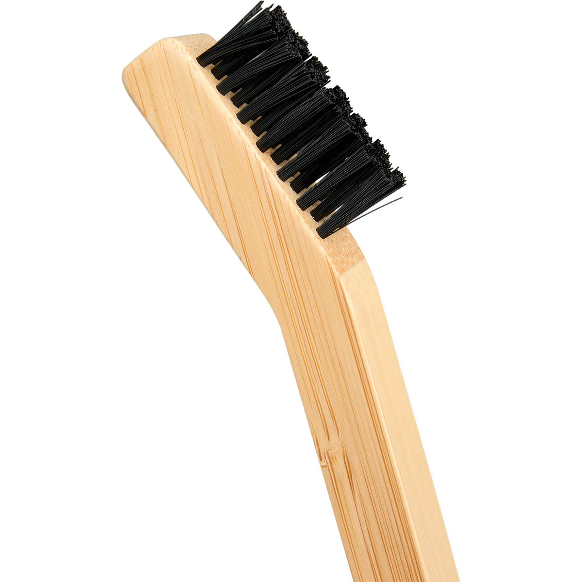 Bamboo Golf Club Brush with Clip Laser Engraving - Natural - Front Detail