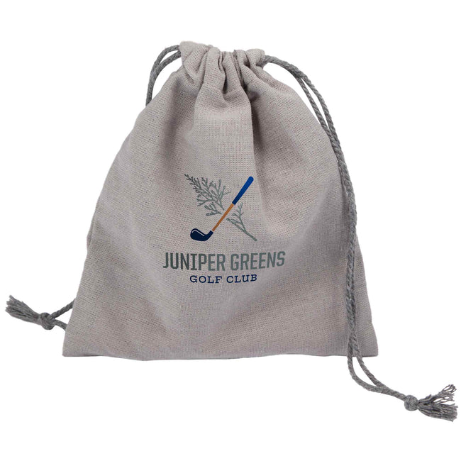 Bamboo Golf Tee Kit with Divot Tool in a Recycled Pouch