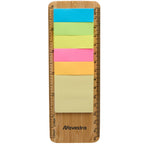 Bamboo Ruler and Sticky Notes Set, 6 Inch - Natural - Front