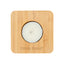 Bamboo Tea Light Holder with Candle - Laser Engraving