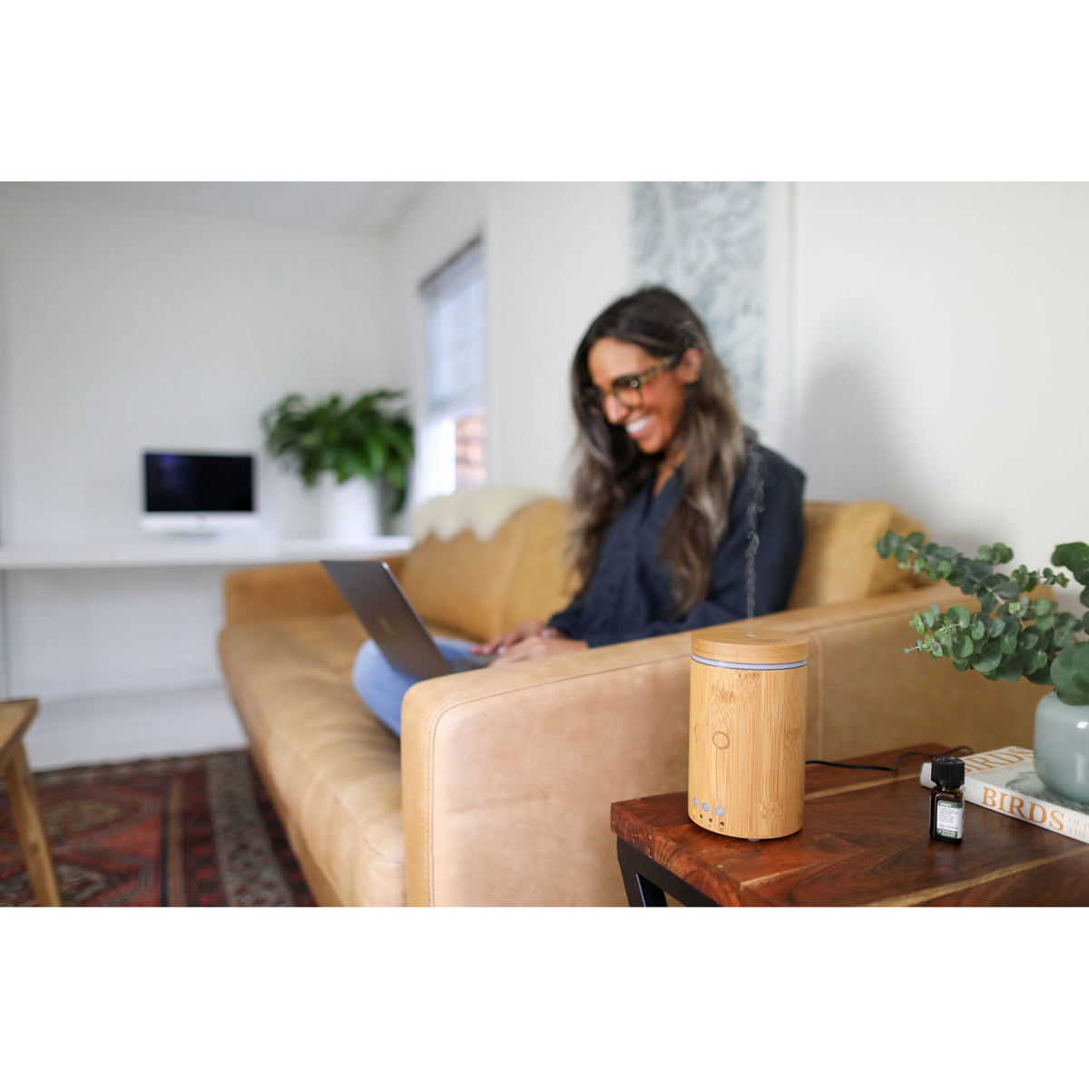 Bamboo Ultrasonic Oil Diffuser with Timer - Bamboo - View 7