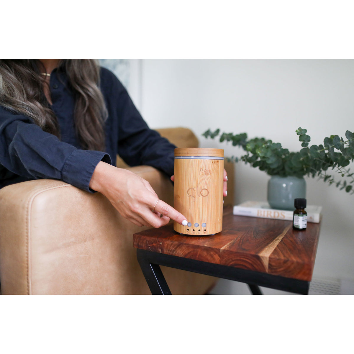 Bamboo Ultrasonic Oil Diffuser with Timer - Bamboo - View 8